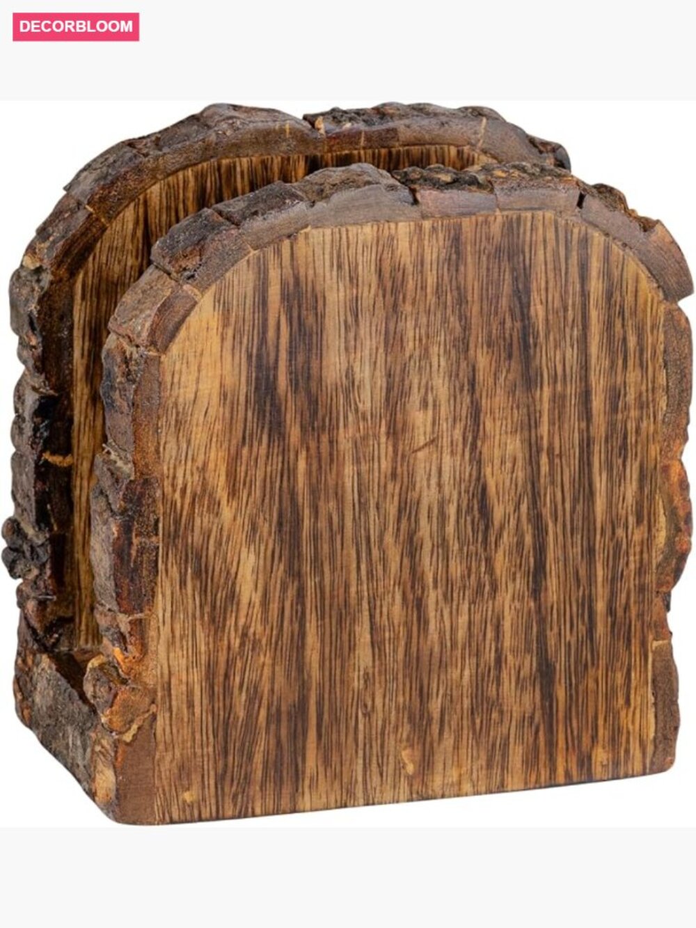 Farmhouse Wood Napkin Holder - Rustic Mango Wood